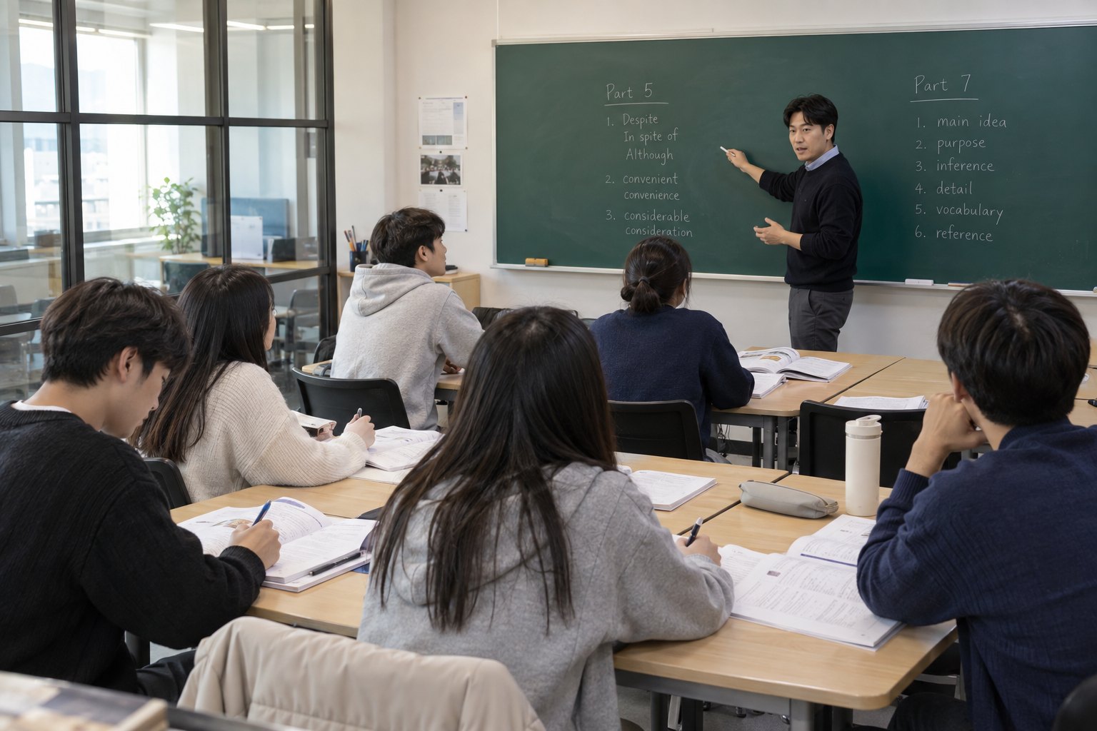 AI 제작 예시: 외국어 활용 역량강화 TOEIC 수업 현장