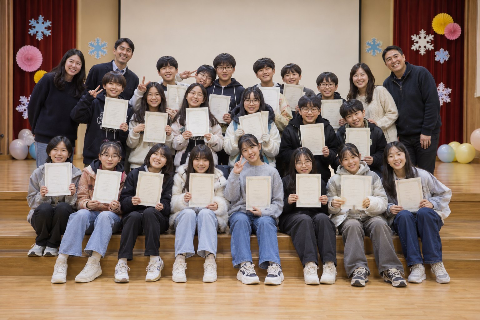 AI 제작 예시: 서천군 청소년 영어캠프 발표회 및 수료식