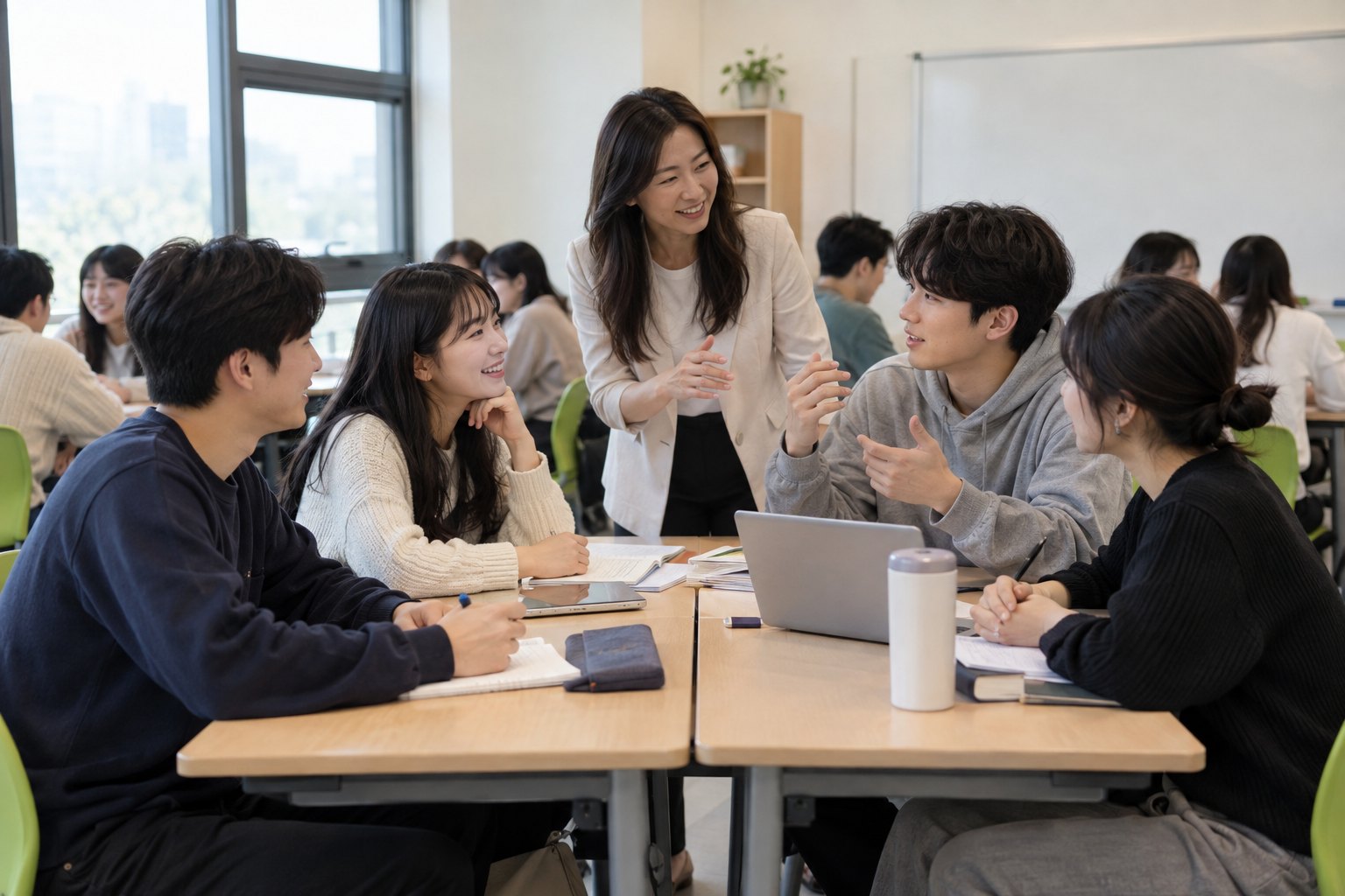 AI 제작 예시: 해외대학 단기 어학연수 대비 소그룹 회화 수업