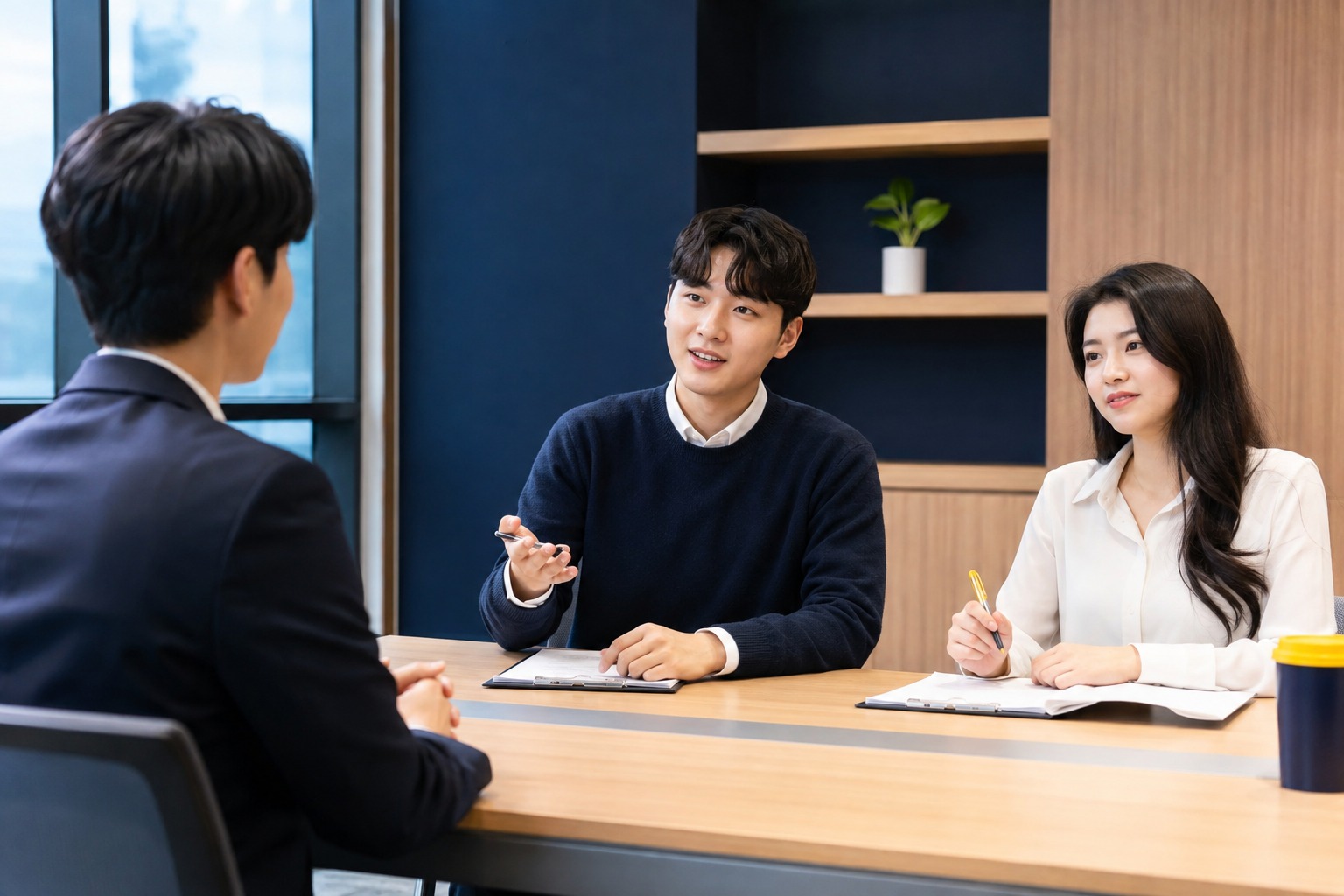 AI로 제작한 대학 취업 영어면접 이미지